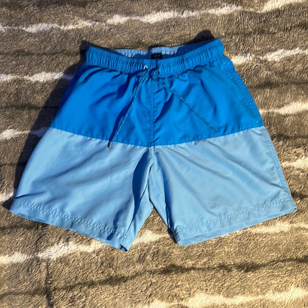 Blue swim shorts